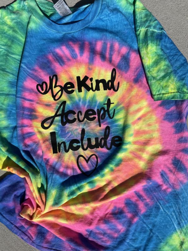 Adult Neon "Be Kind, Accept, Include" Short Sleeve T-shirt - Image 2